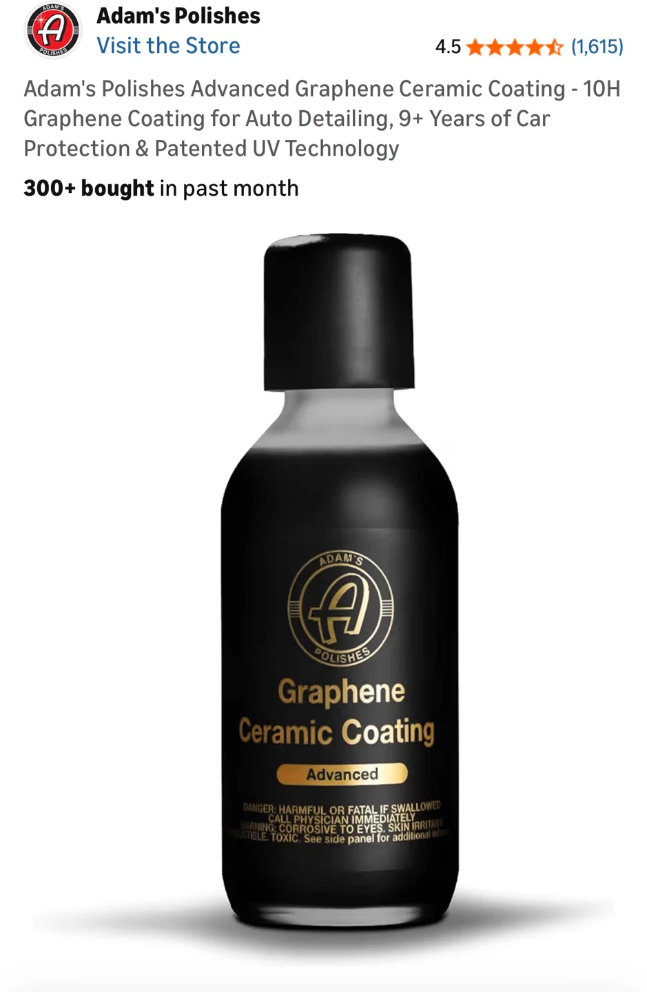 Adam's Polishes Advanced Graphene Ceramic Coating