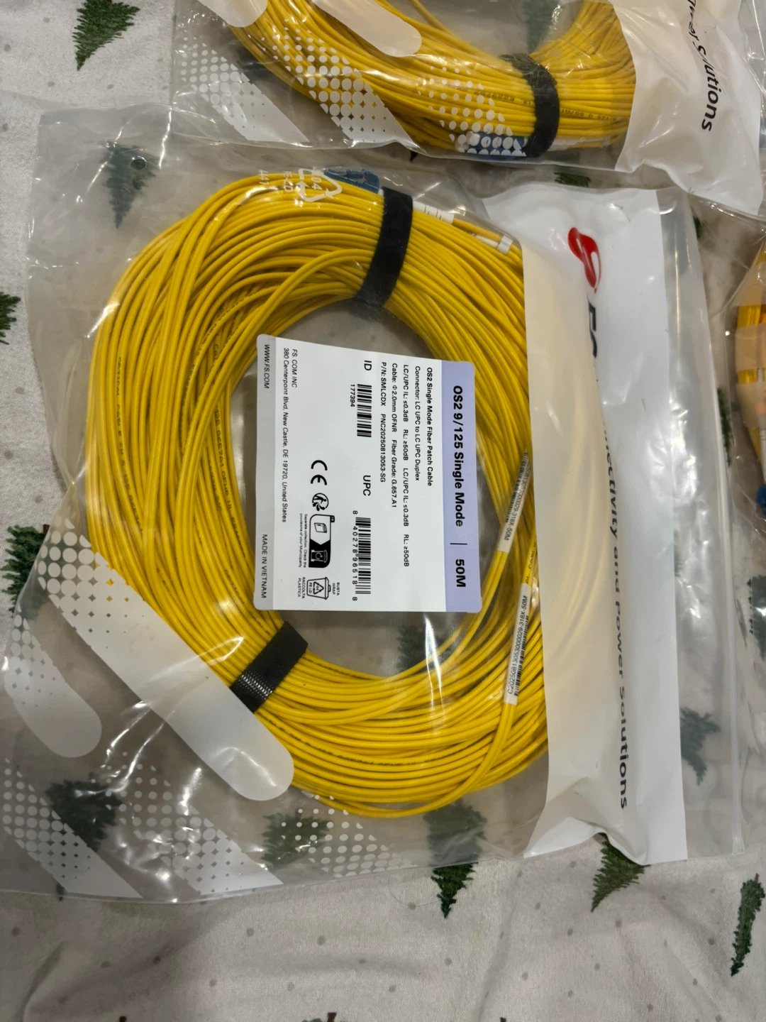 Single Mode Fiber Patch Cable 50 Meter.