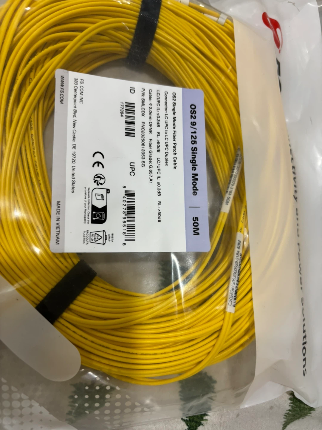 Single Mode Fiber Patch Cable 50 Meter. - photo 2