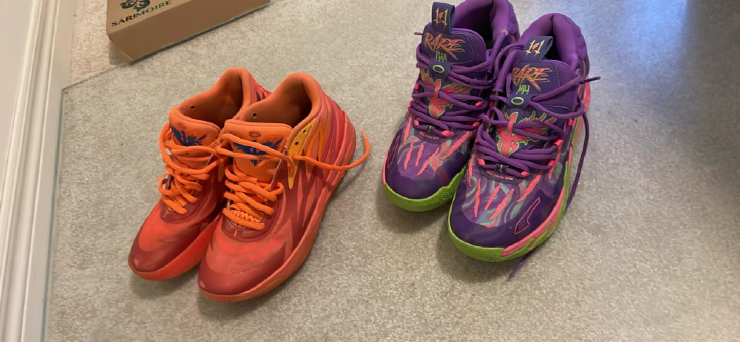 Puma MB.01 Low Basketball Shoes - Orange & Purple - photo 4