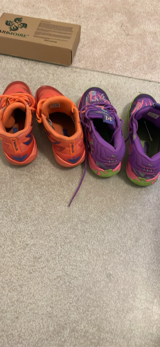 Puma MB.01 Low Basketball Shoes - Orange & Purple - photo 3