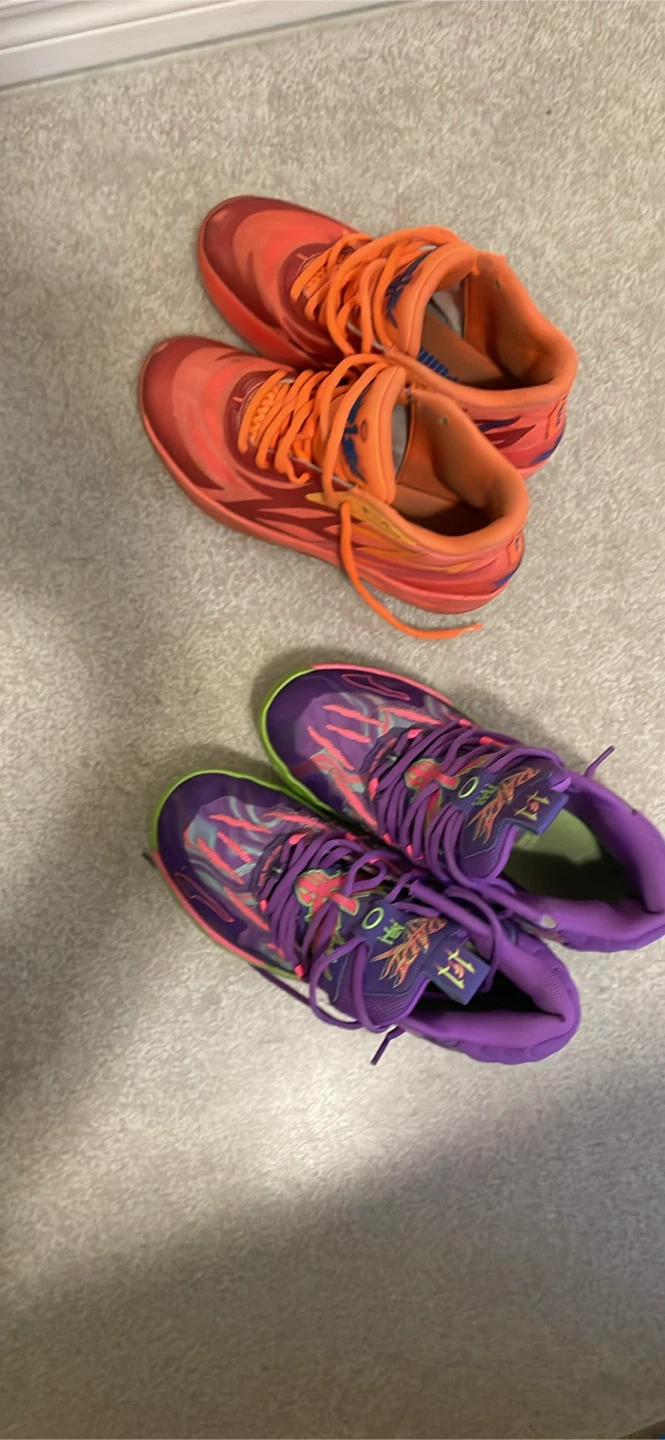 Puma MB.01 Low Basketball Shoes - Orange & Purple - photo 2