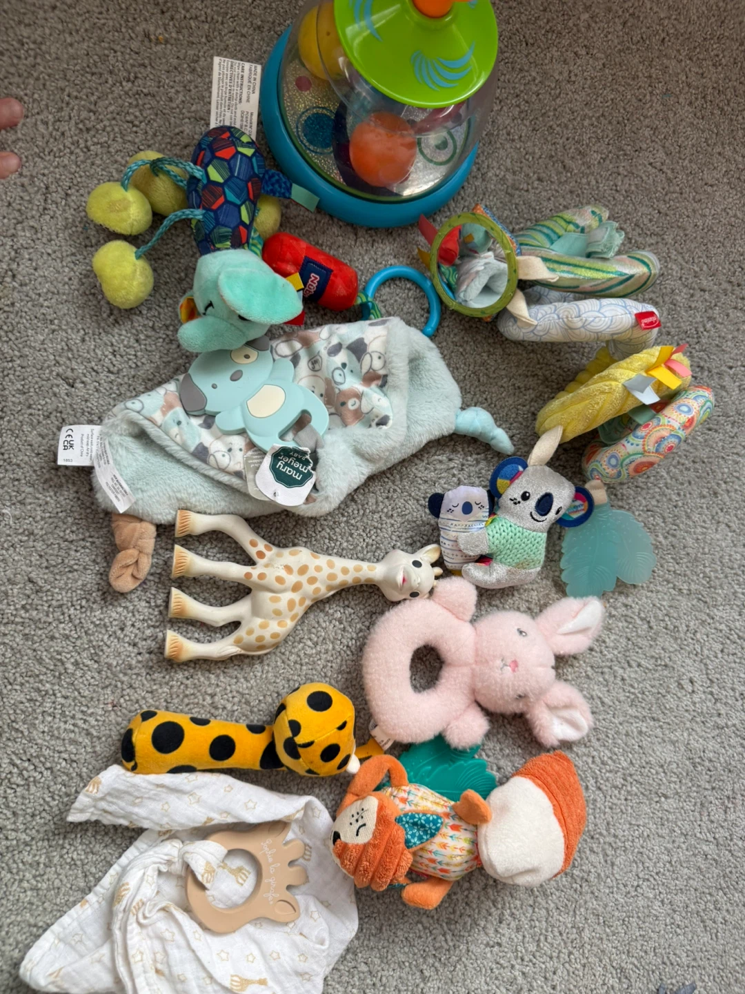 Baby Toy Bundle - Sophie la Giraffe, Rattles, Plush Toys
