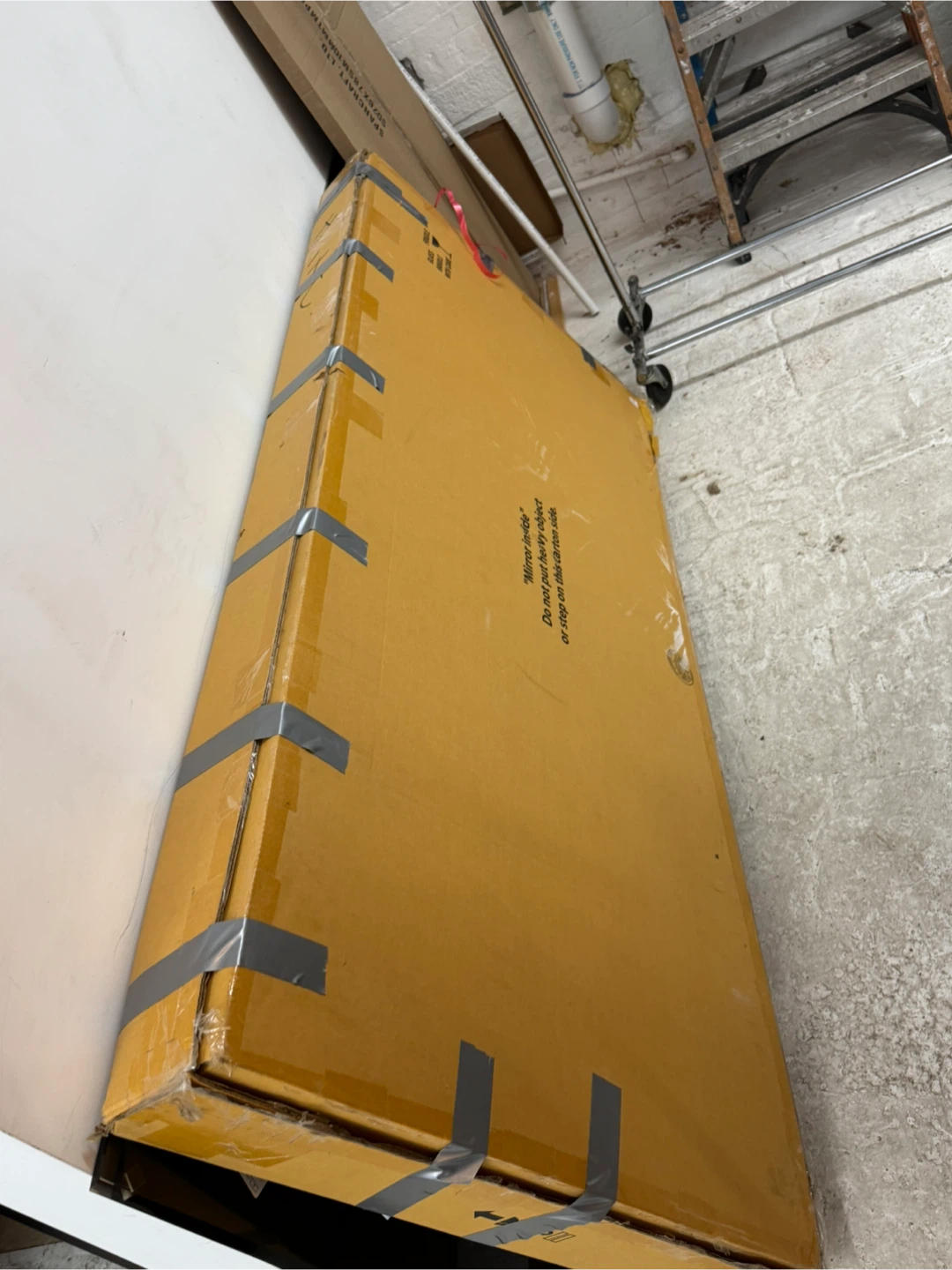 Floating Lacquer Wood Floor Mirror - photo 5