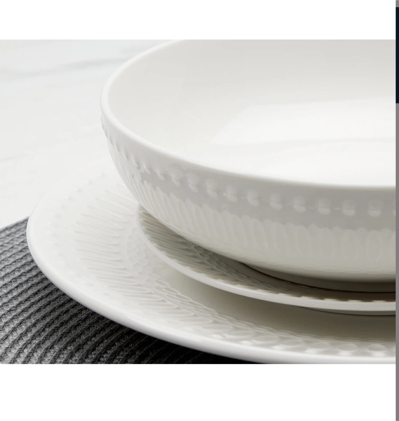 Stokes EMM 12-Pc Dinnerware Set,  White - photo 3