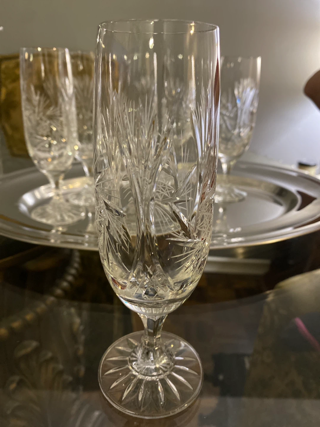 Crystal wine or champagne glasses - photo 2
