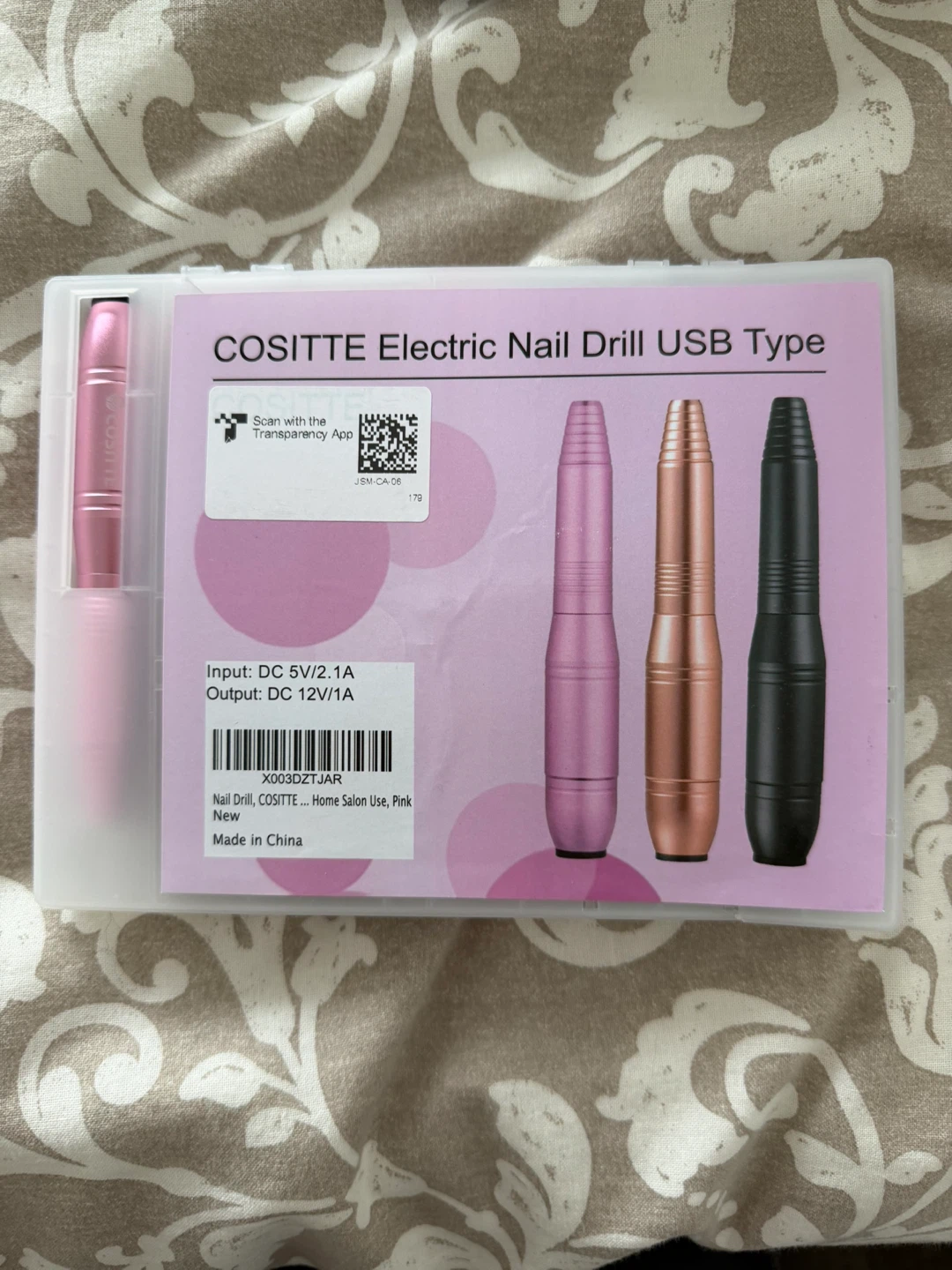 COSITTE Electric Nail Drill USB Type - Pink