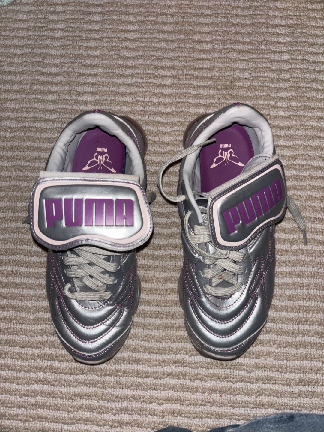 Puma x Dua Lipa collab Silver & Purple