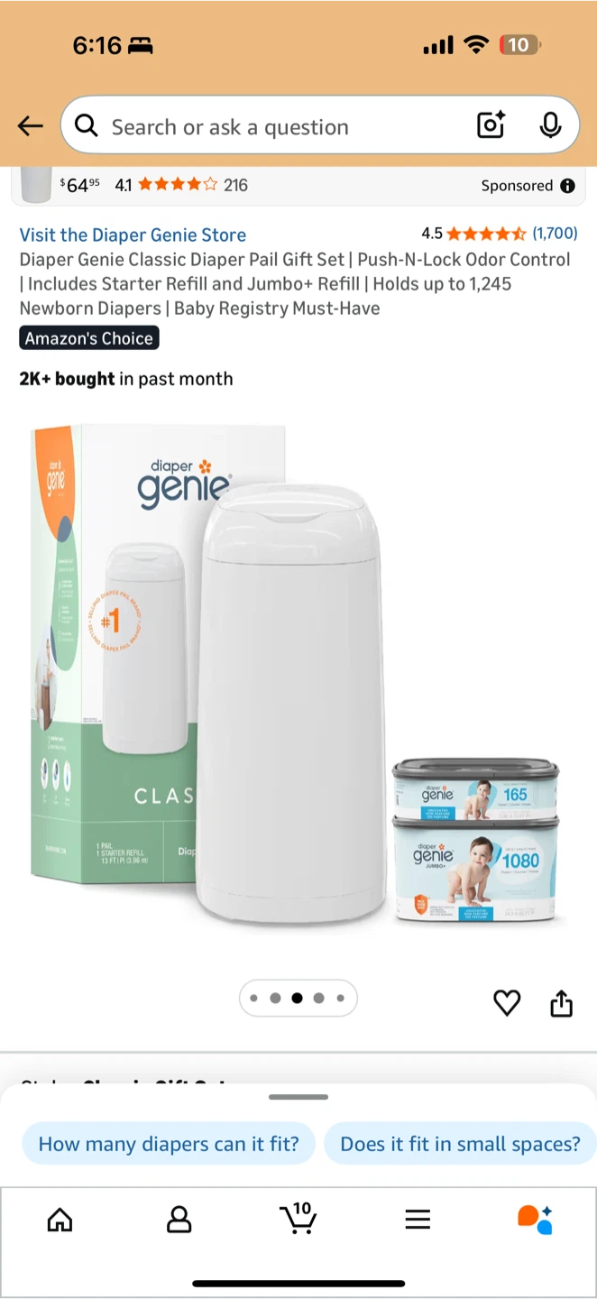 Diaper Genie Classic Diaper Pail Gift Set
