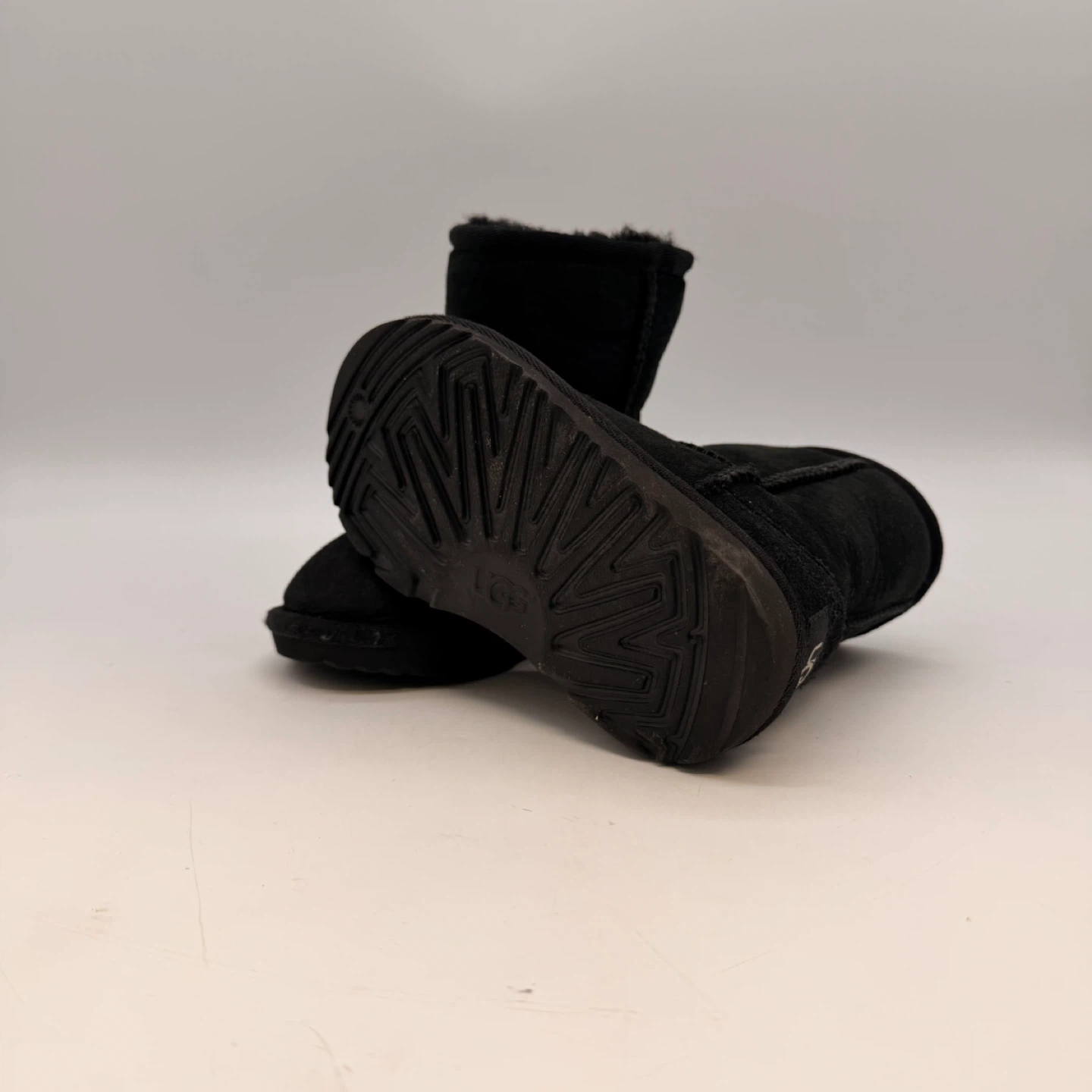 UGG Kids Black Suede Boots Size 8 - photo 2