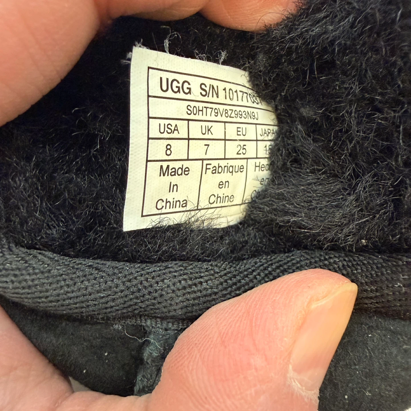 UGG Kids Black Suede Boots Size 8 - photo 5