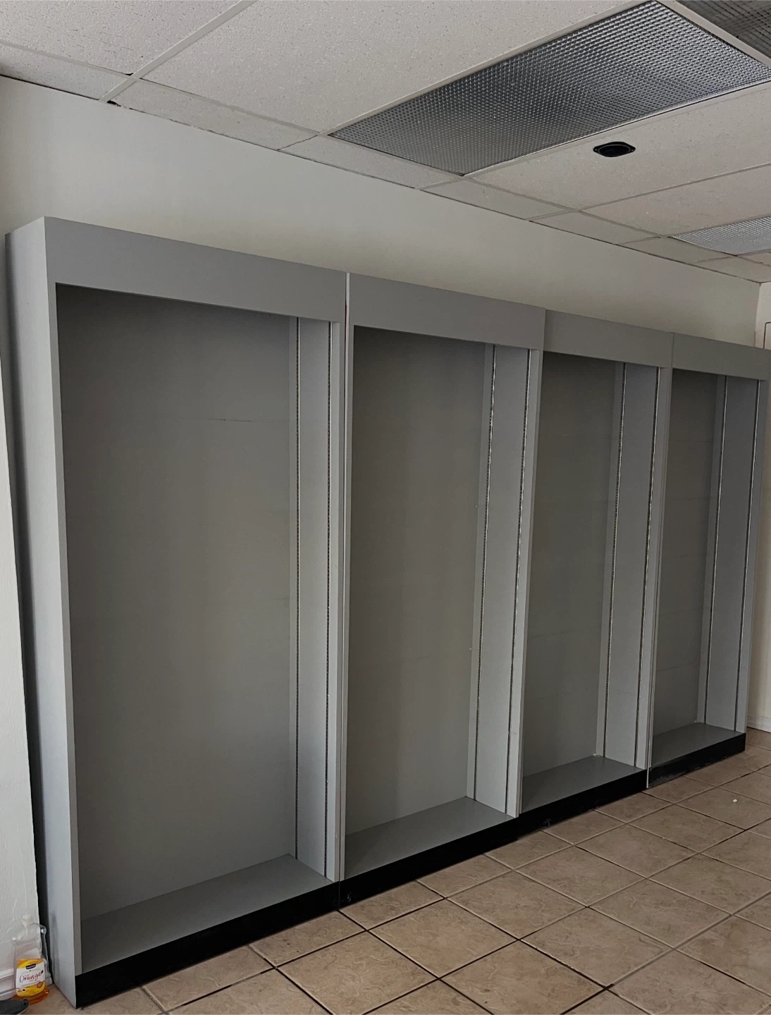 Display Shelving Unit - Grey with Glass Shelves - photo 2