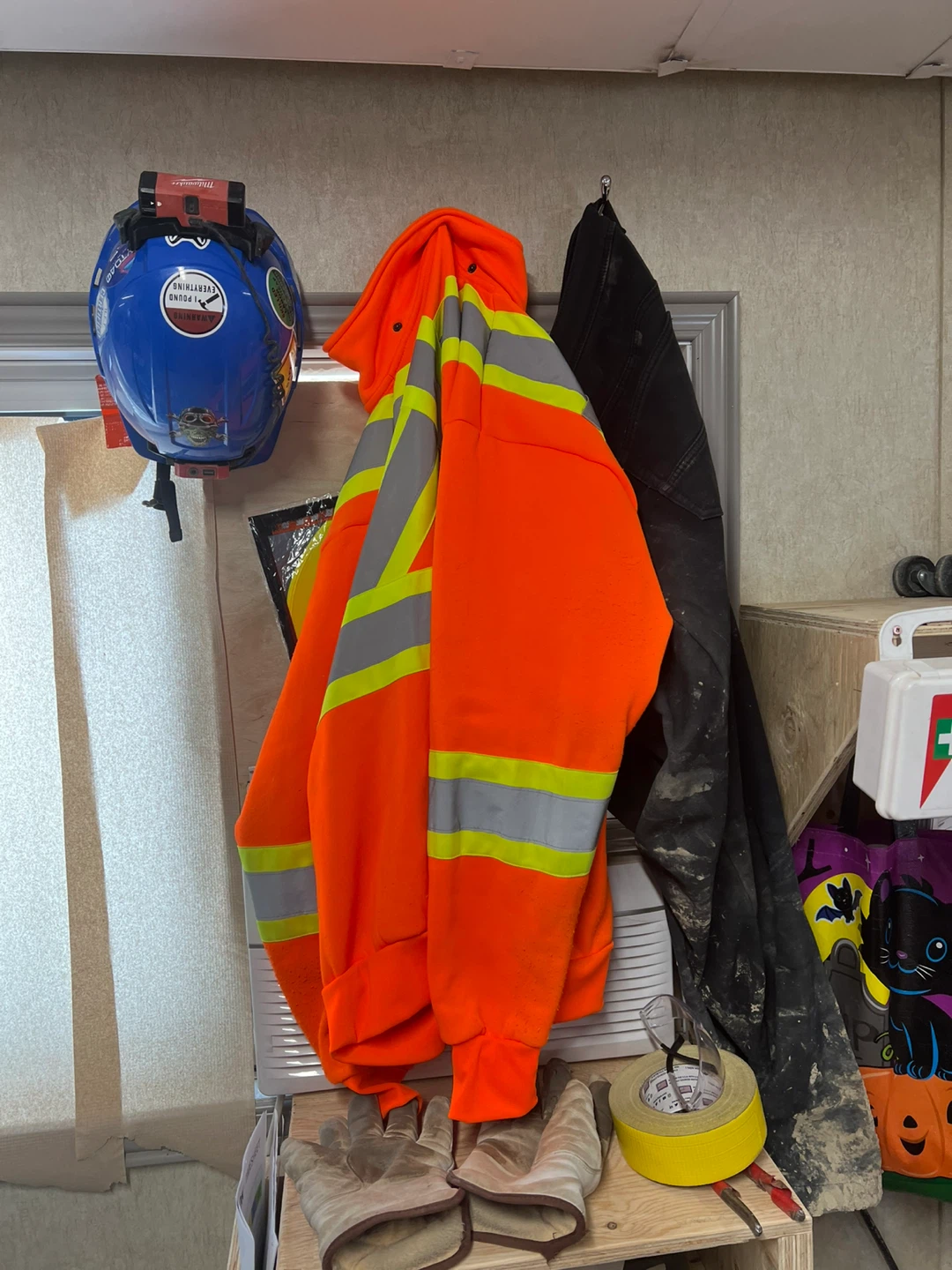 High-Visibility Orange Work Sweatshirt