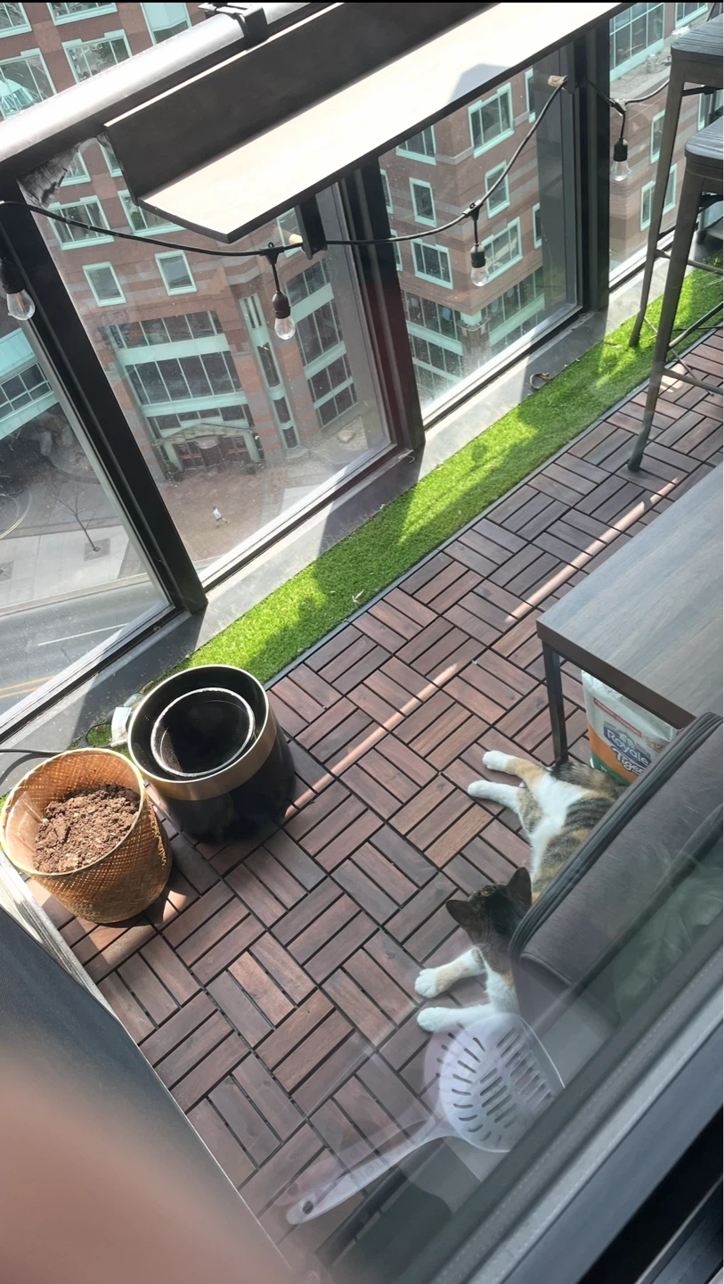 IKEA balcony tiles, 27 tiles