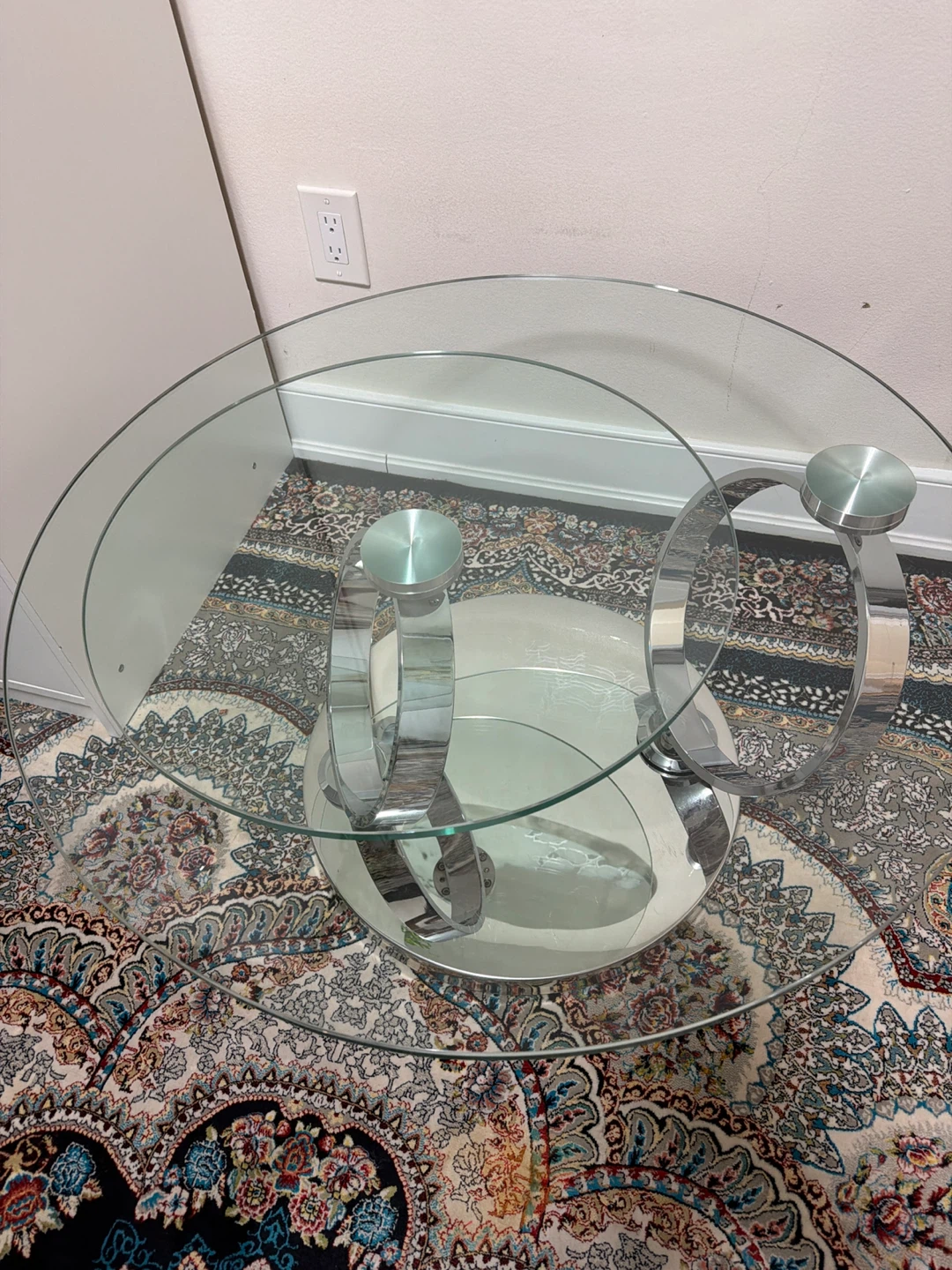 Glass and Chrome Coffee Table - photo 4