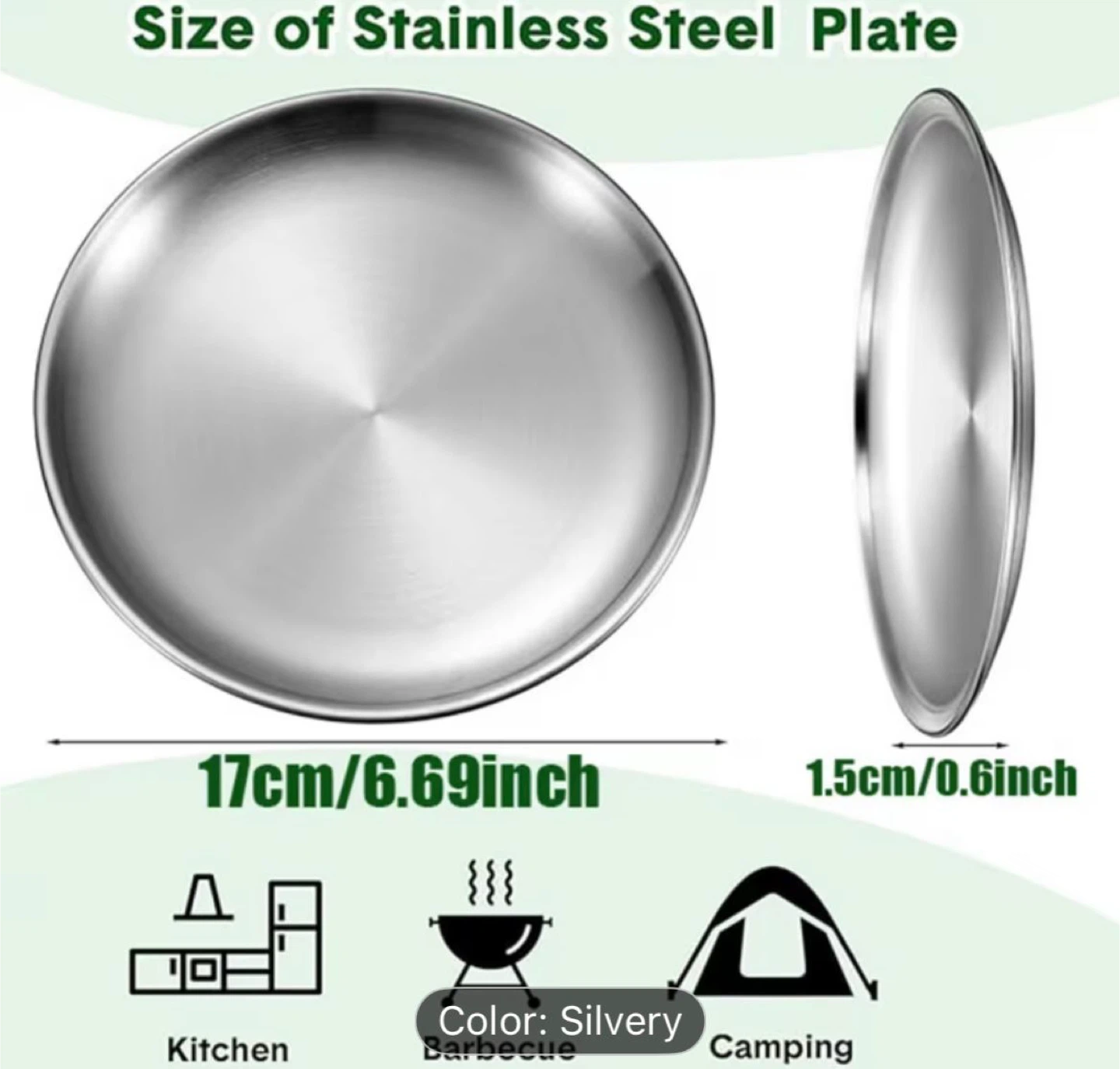 4 Stainless steel plates