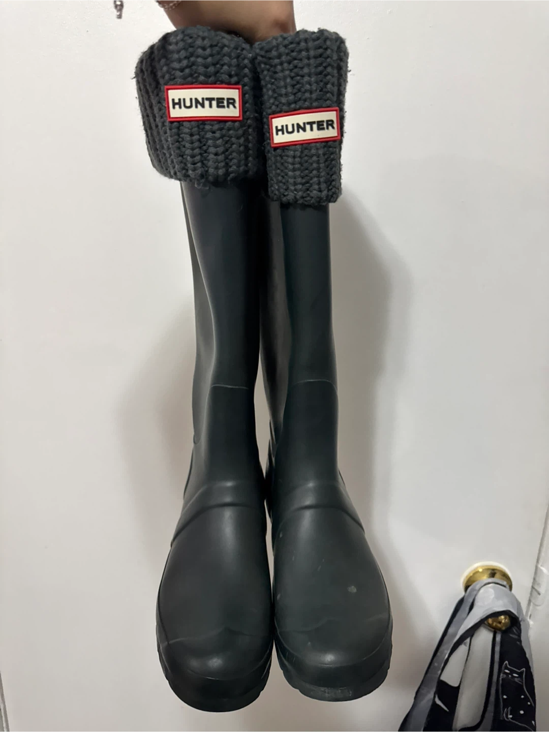 Hunter Rubber Boots  - Dark Green - Size 7