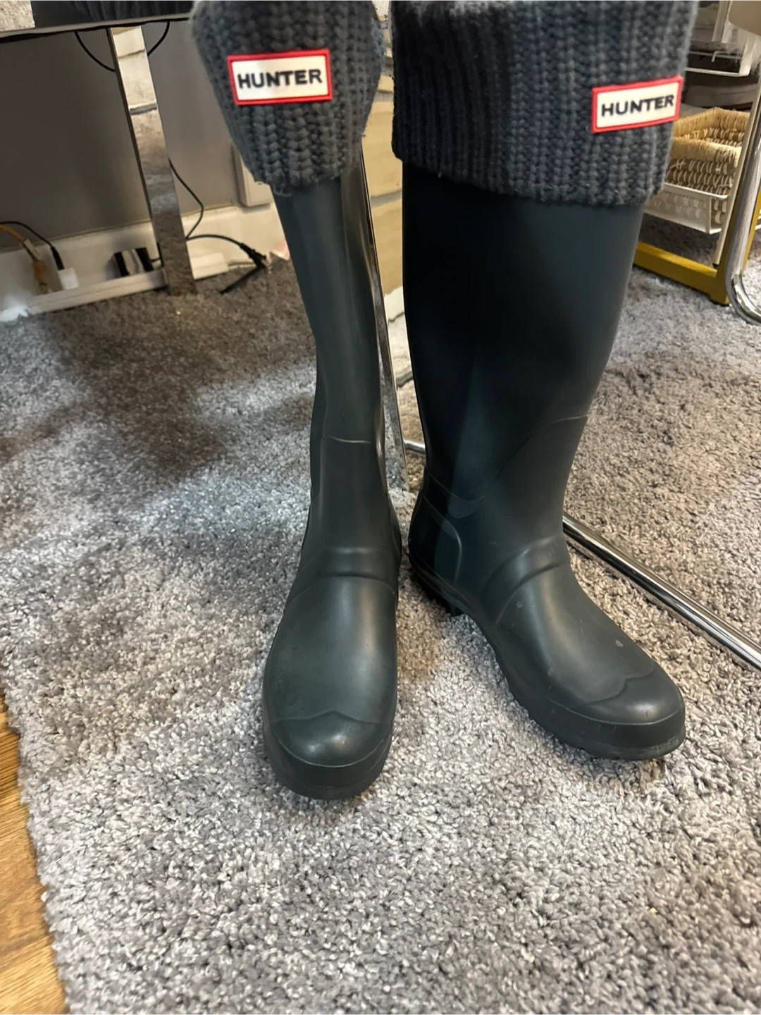 Hunter Rubber Boots  - Dark Green - Size 7 - photo 2