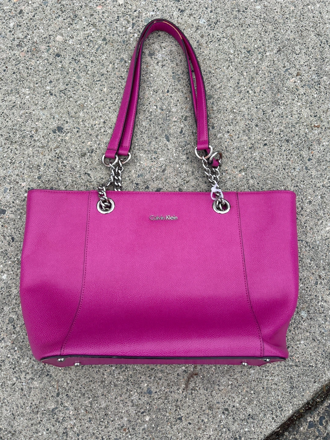 Calvin Klein Pink Leather Tote Bag - photo 2