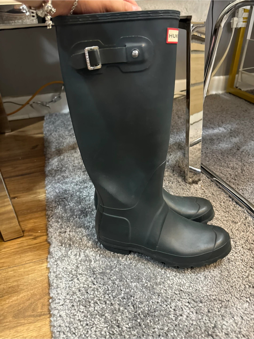 Hunter Rubber Boots  - Dark Green - Size 7 - photo 3