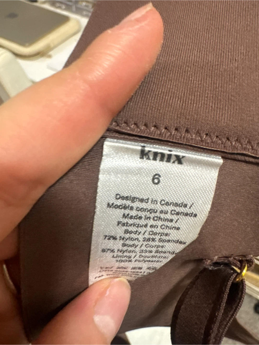 Knix Bra 36C & Size 6 - Beige & Brown - Never Worn - photo 3