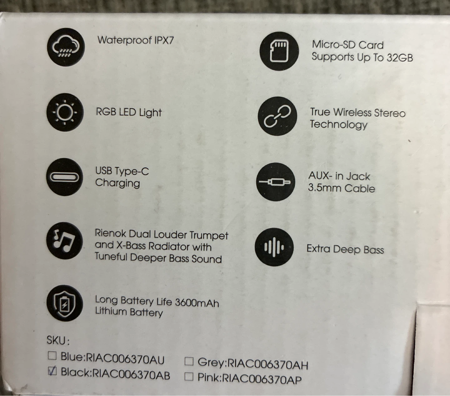 New Portable Bluetooth Speaker - Black - photo 2
