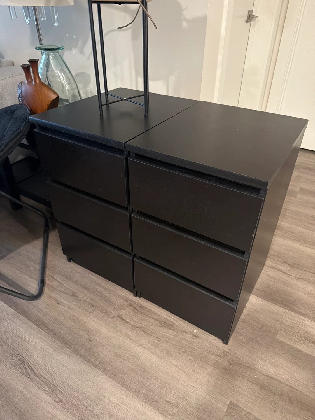 Black 6-Drawer Dresser/Cabinet