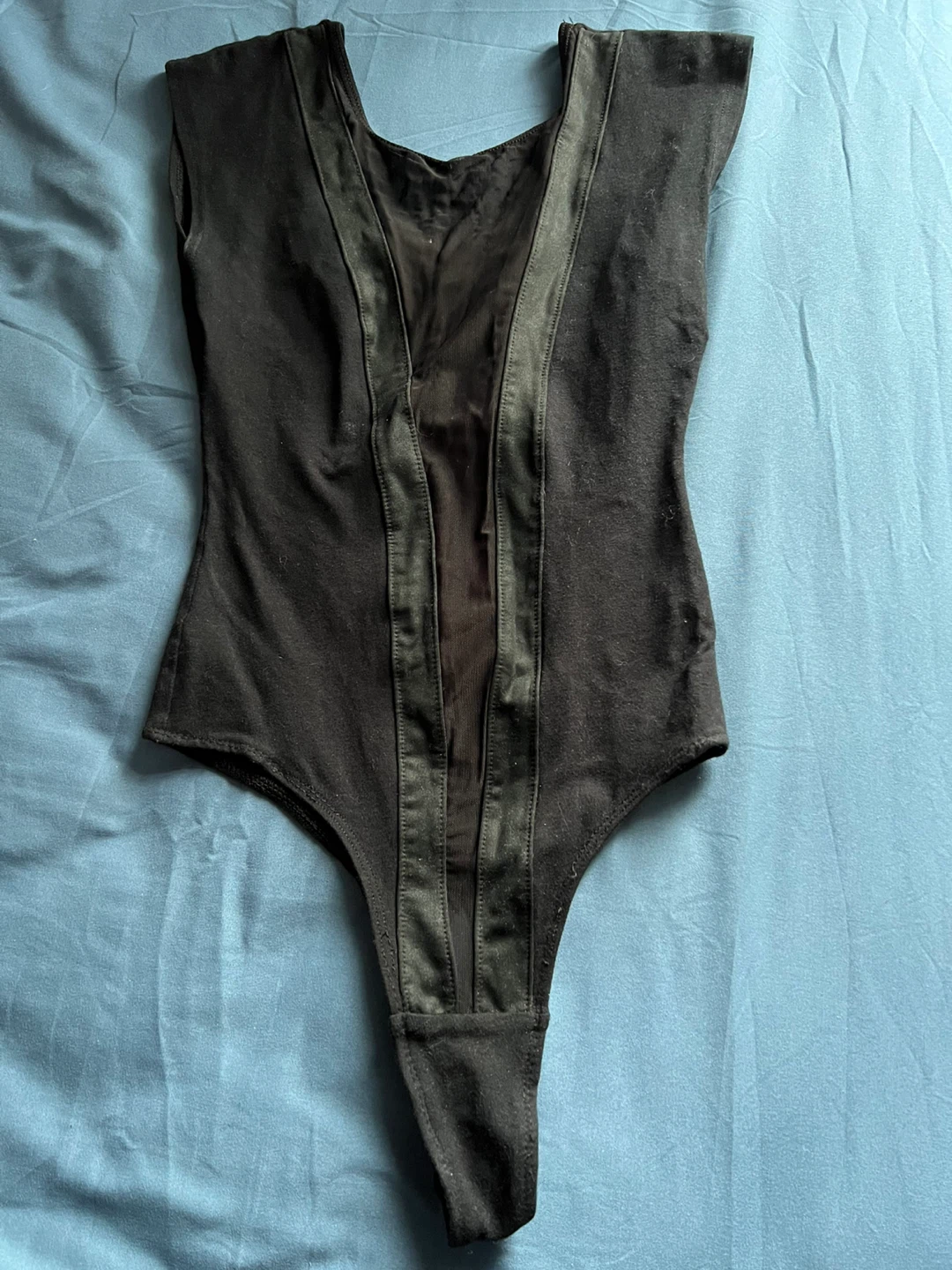 Black Thong Bodysuit - XS