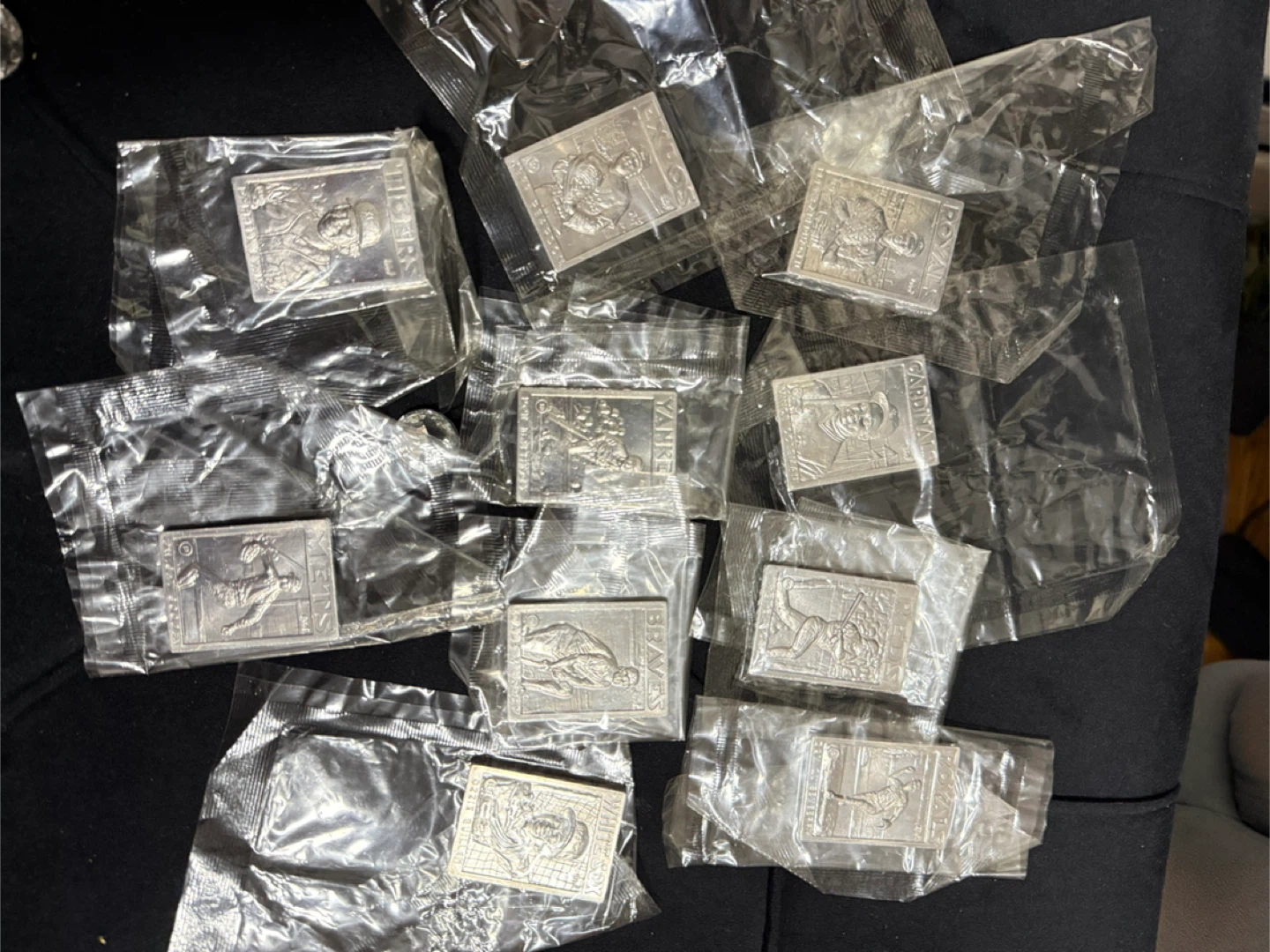 Baseball Player Silver Plated Cards Lot