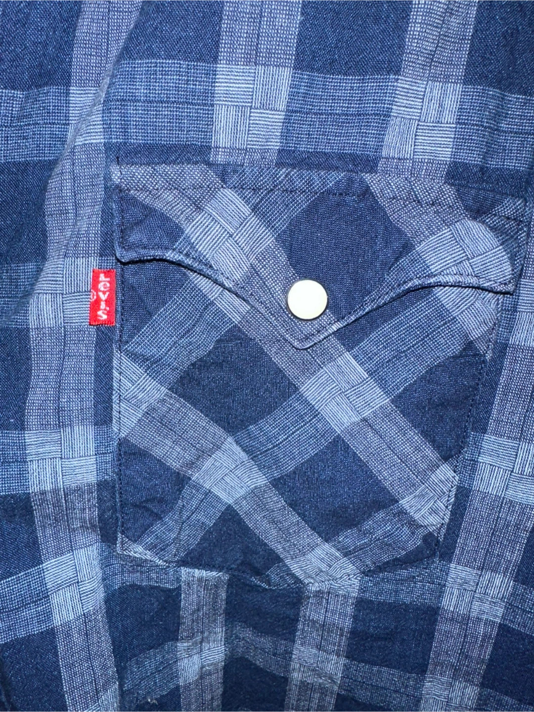 Levi's Blue Plaid Shirt -  Size L - photo 4