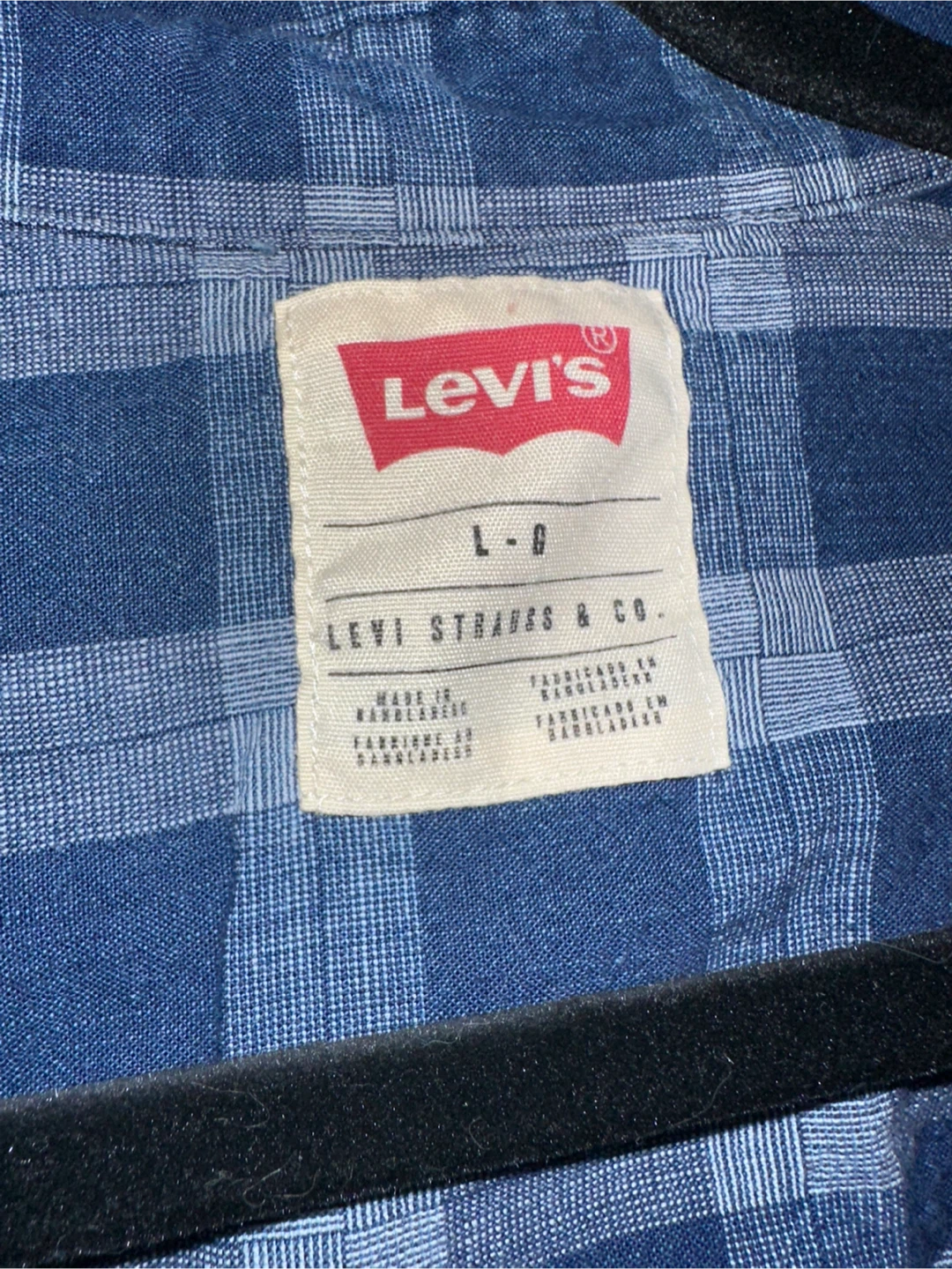 Levi's Blue Plaid Shirt -  Size L - photo 2