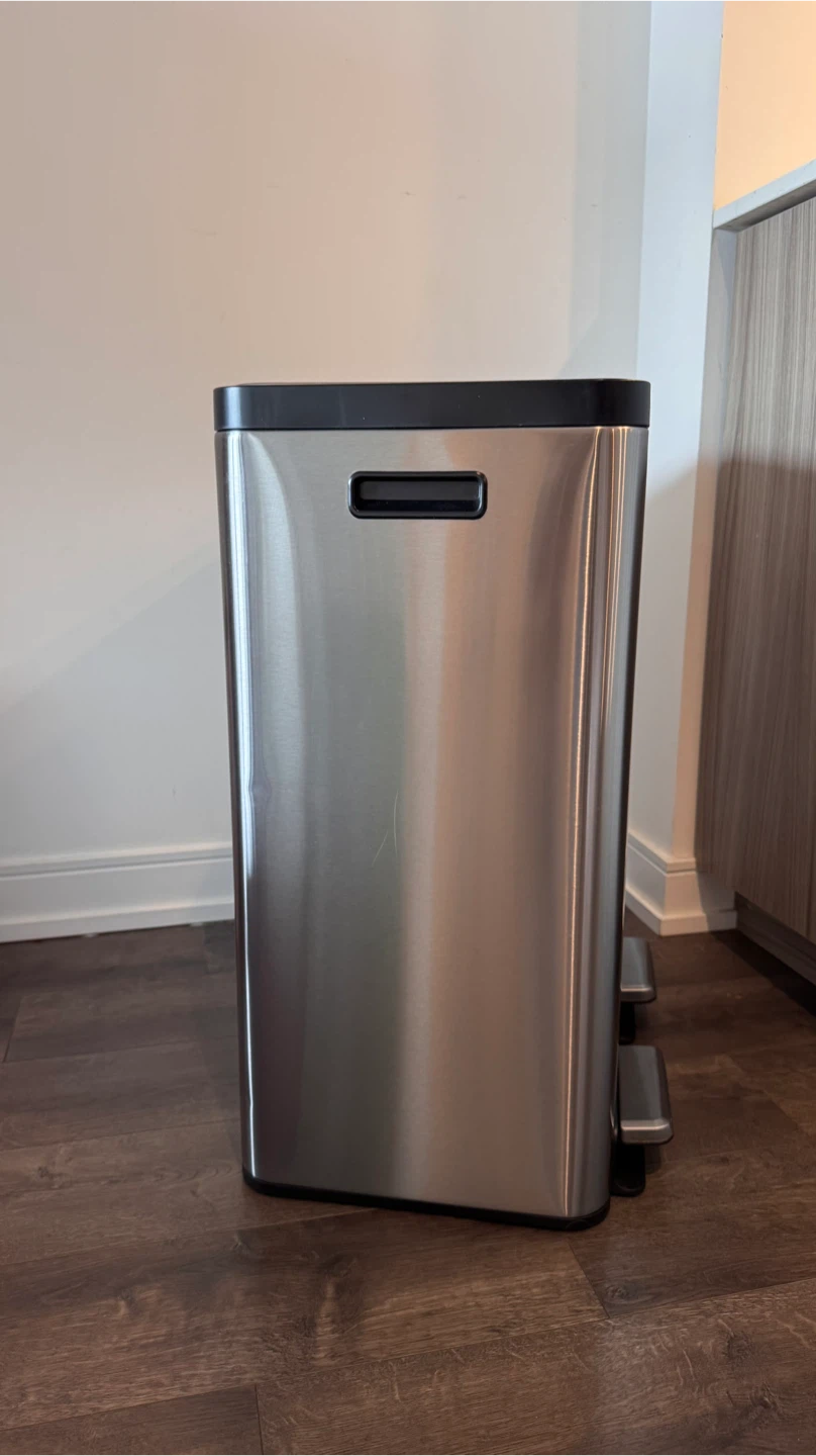 Dual Compartment Stainless Steel Kitchen Bin - photo 2