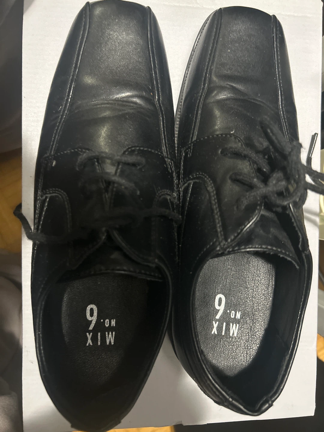Black Leather Oxford Dress Shoes - photo 2