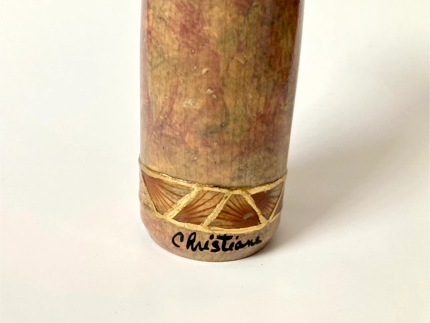 Vintage Wooden Kokeshi Doll - Canadian Artist - Signed - photo 3
