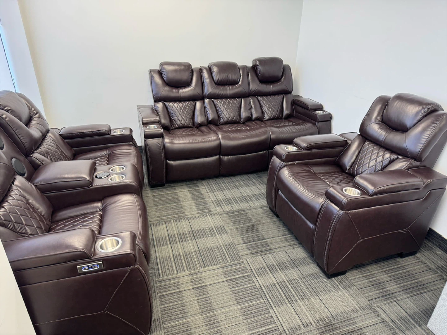 3 pcs leather Partymax recliner - photo 4