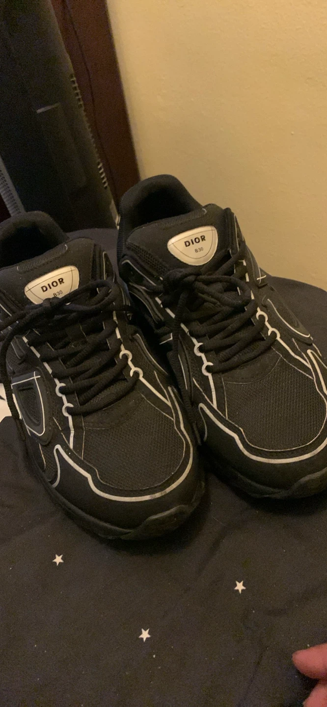 Black DIOR D30 Sneakers