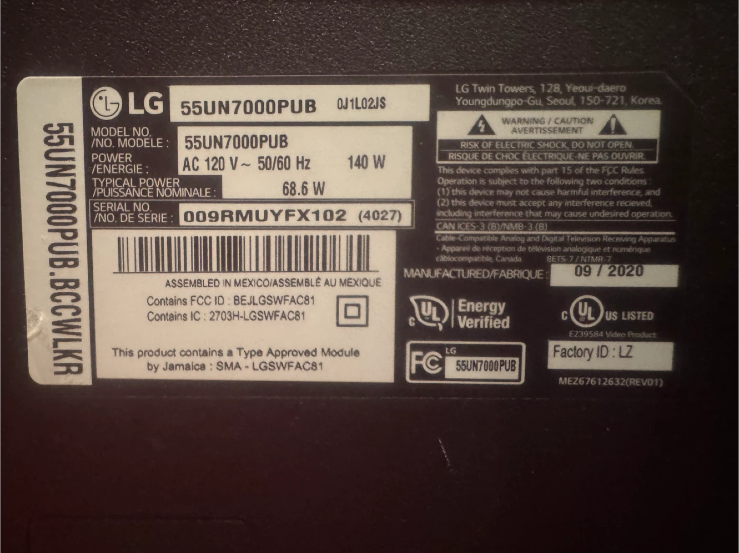 LG UHD TV 4K LED 55” Smart. Model 55AU7000 4K UHD LED - photo 4