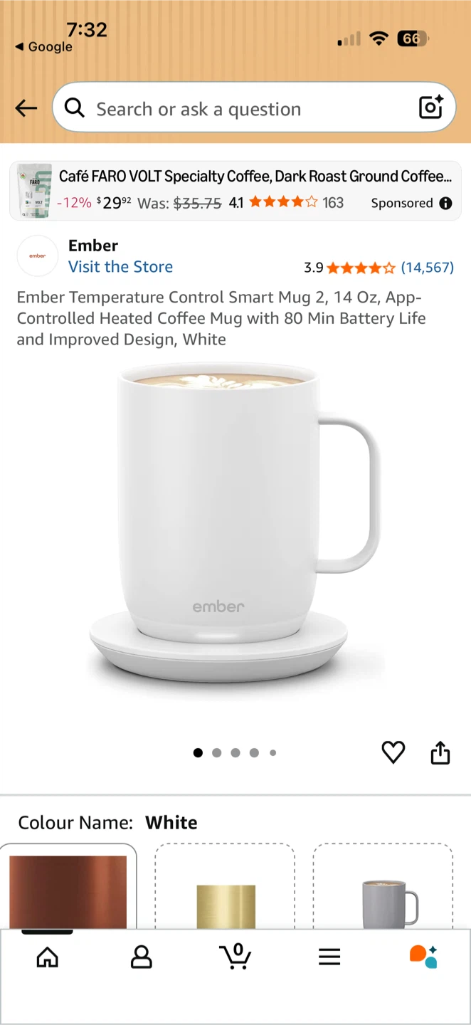 Ember Temperature Control Smart Mug 2 - White