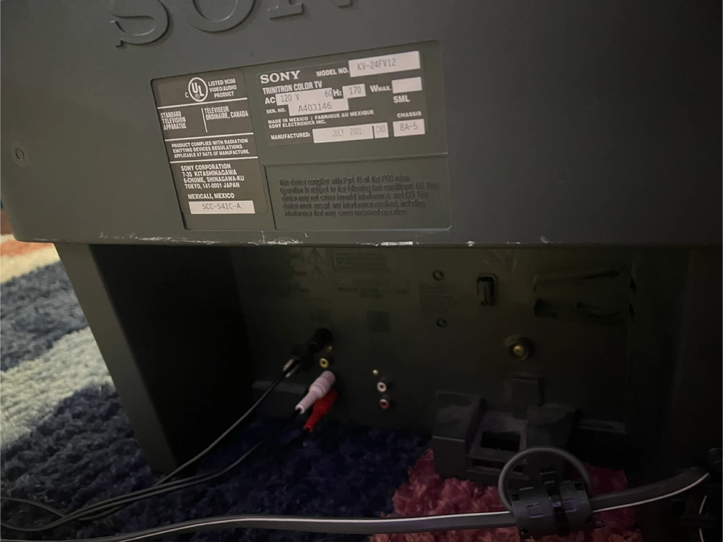 Sony Trinitron KV-24FV12 CRT Television - photo 5
