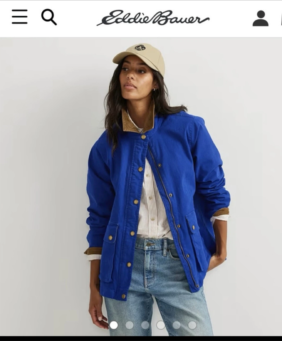 Eddie Bauer EB Barn Coat XS – Pacific Blue – Like New - photo 2
