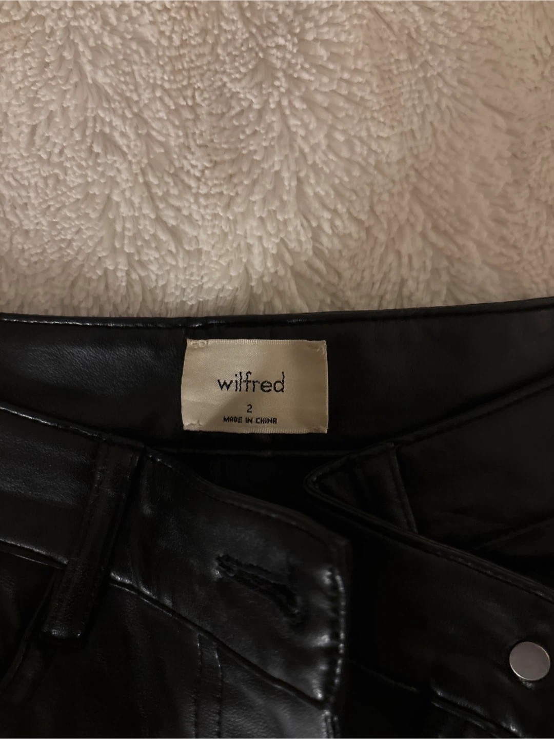 Wilfred ariztia Melina Black Faux Leather Pants - photo 3
