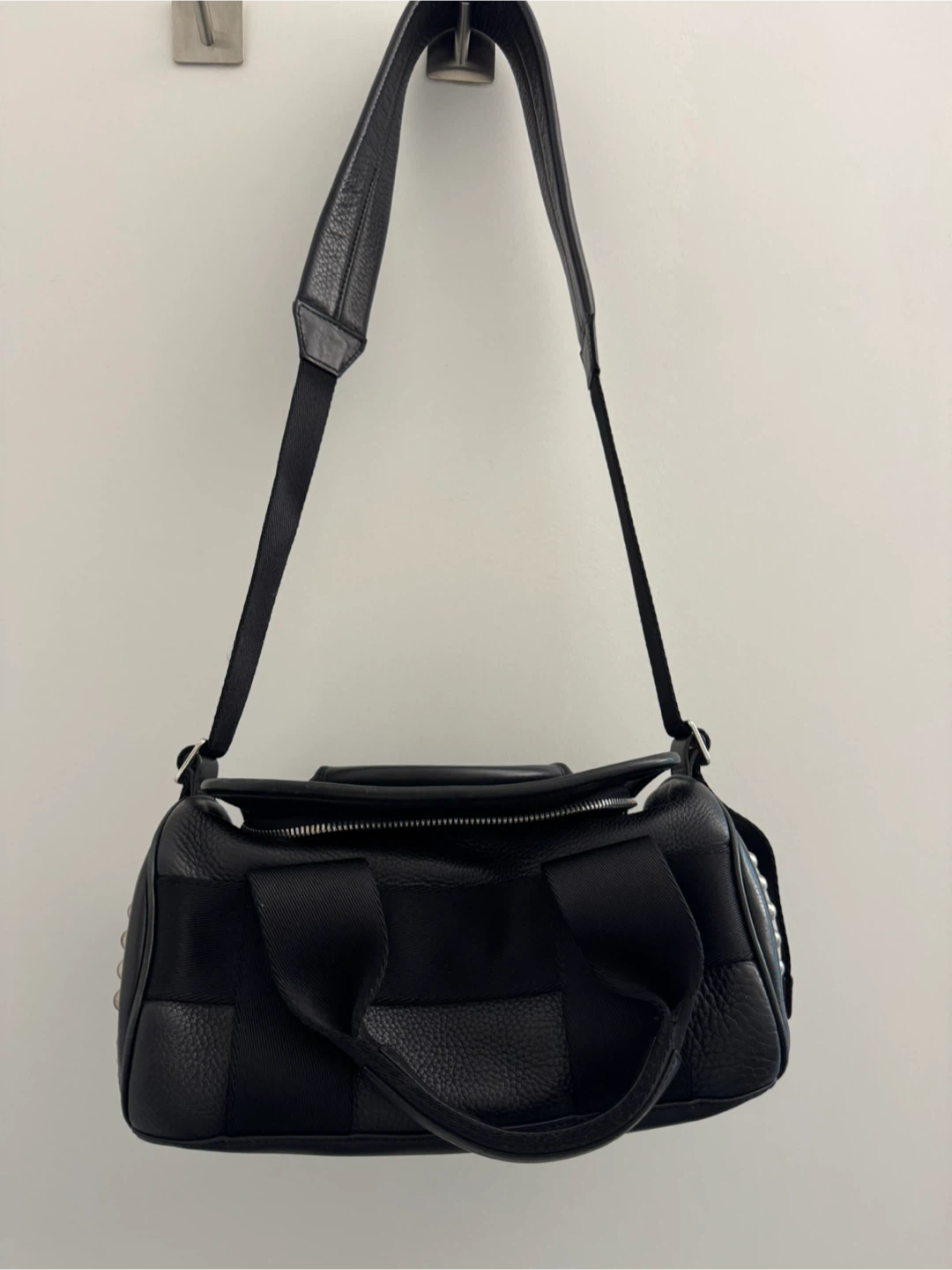 Alexander Wang Black Leather Studded Mini Duffel Bag - photo 2