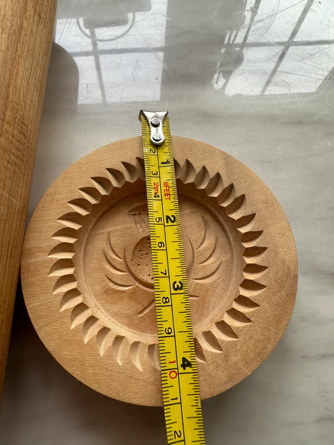 Vintage Wooden Rolling Pins with Decorative Cookie Mold - photo 5
