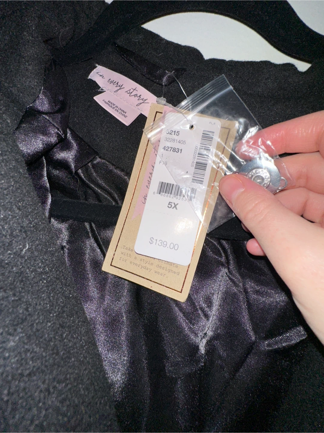 NEW Pennington’s Black Jacket - 5XL