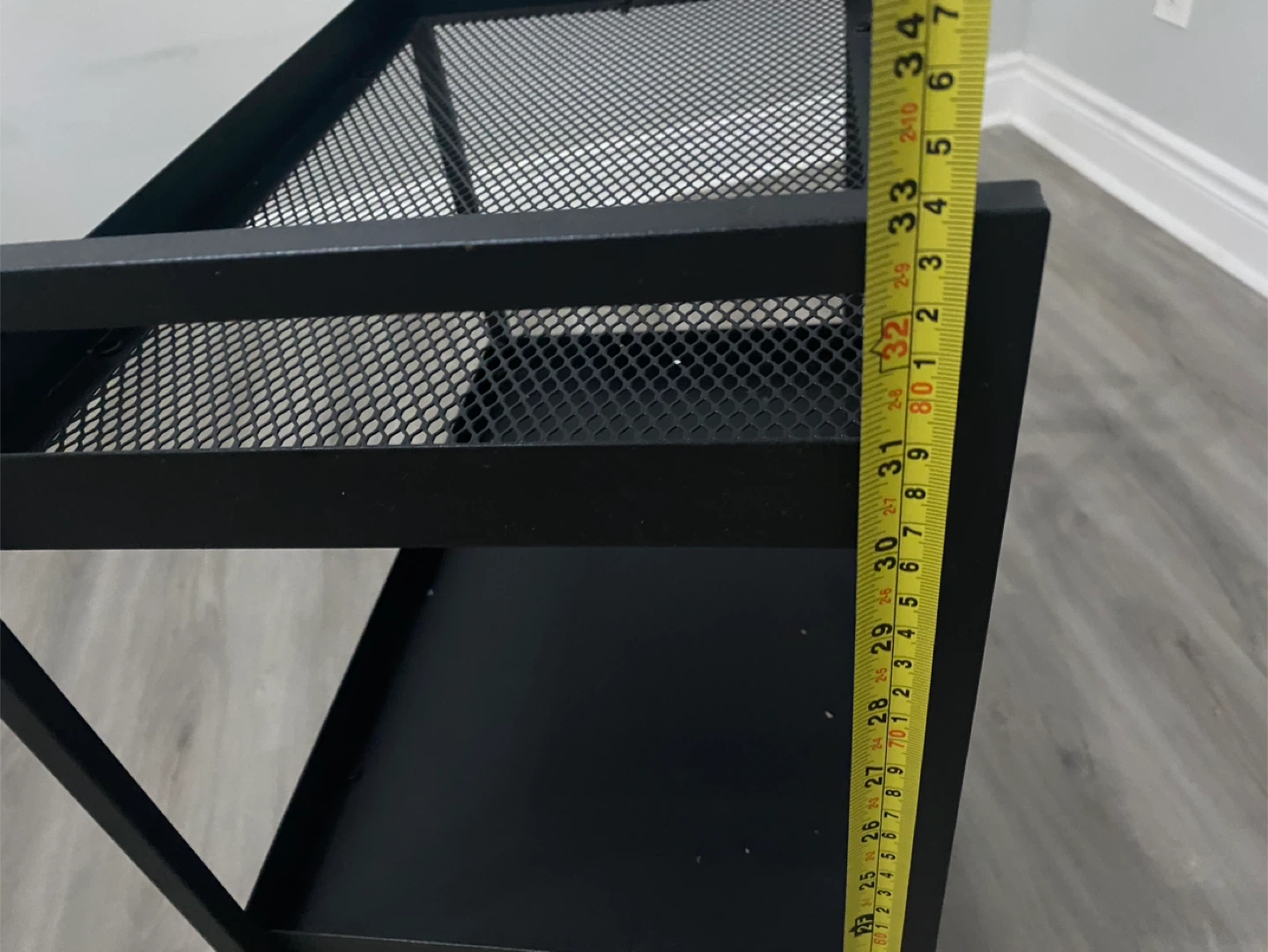 Black 3-Tier Rolling Utility Cart - photo 3