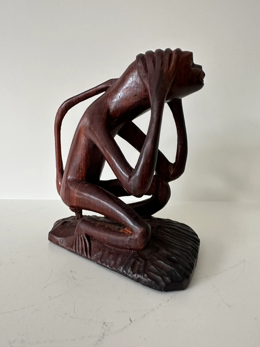 Wooden Monkey Figurine