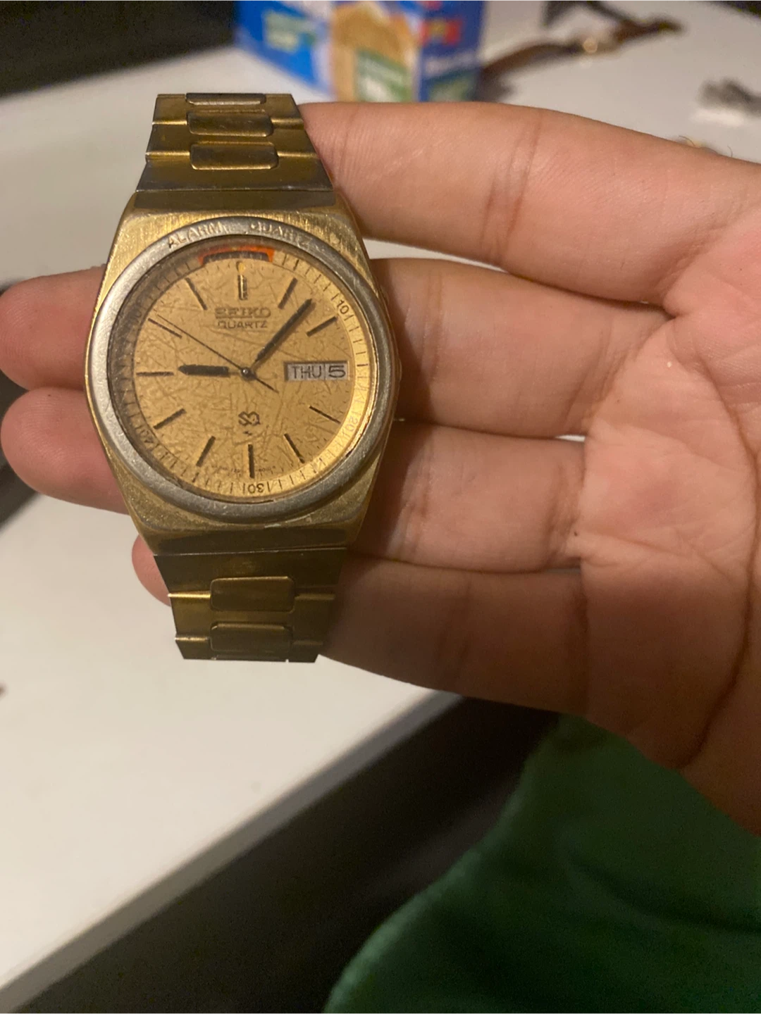 Rare vintage Seiko SQ Alarm Quartz Watch 7223