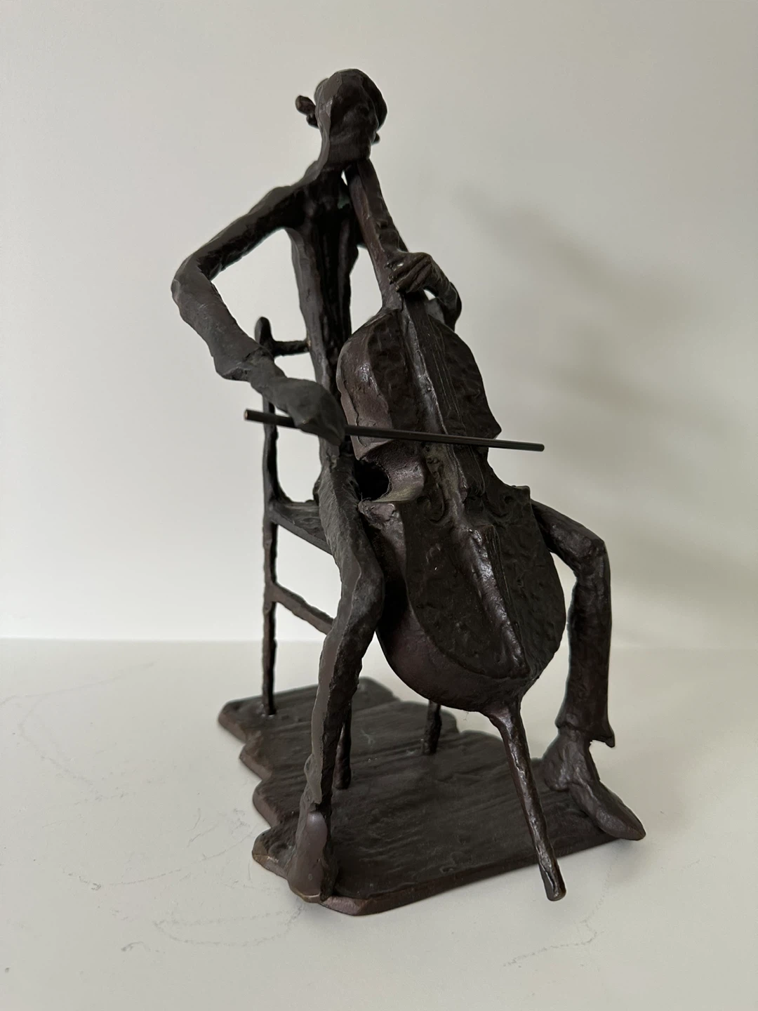 Bronze Sculpture of Cellist