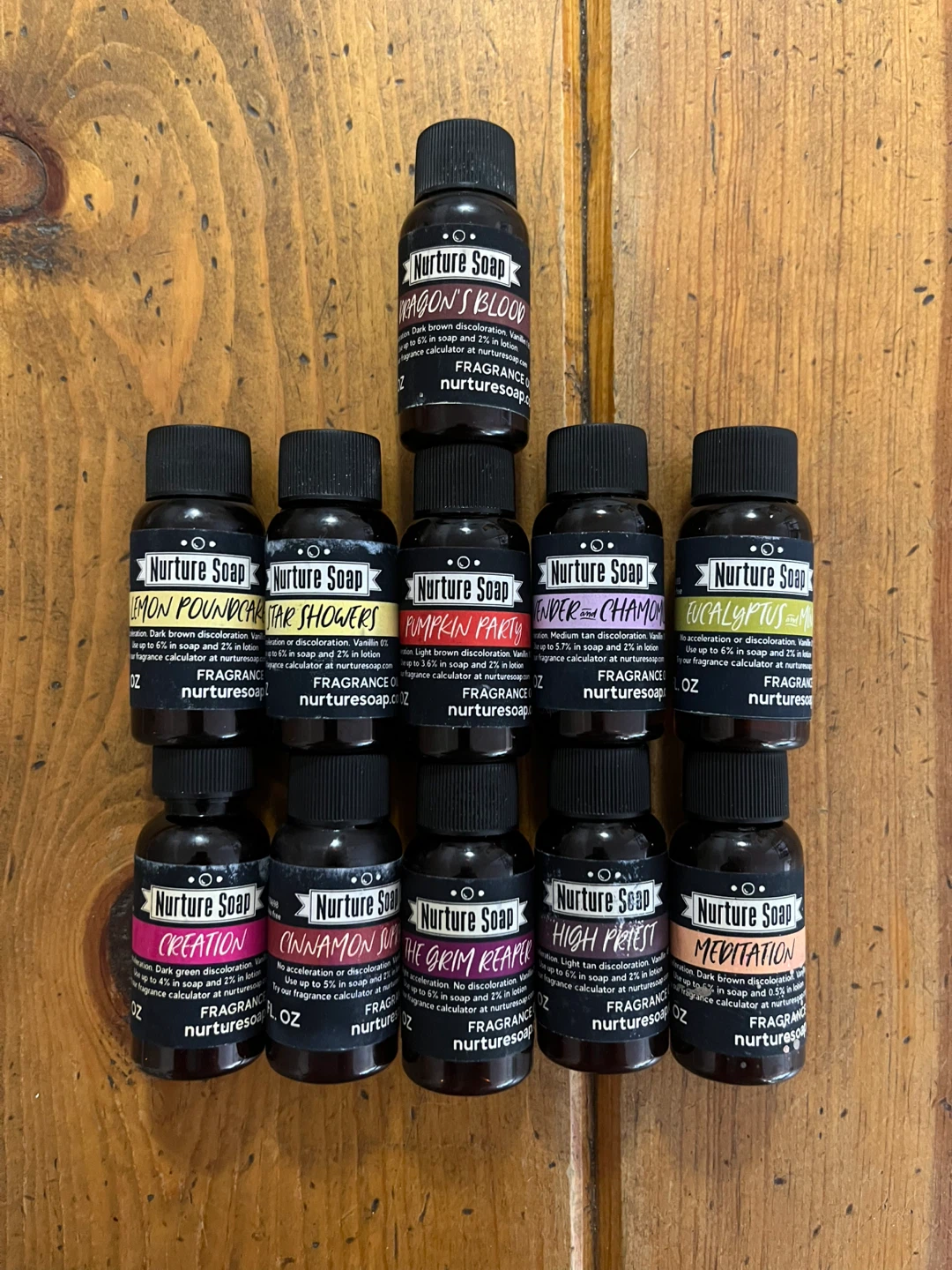 Soap / Candle Making Fragrance Oils (11 bottles, 1oz ea)