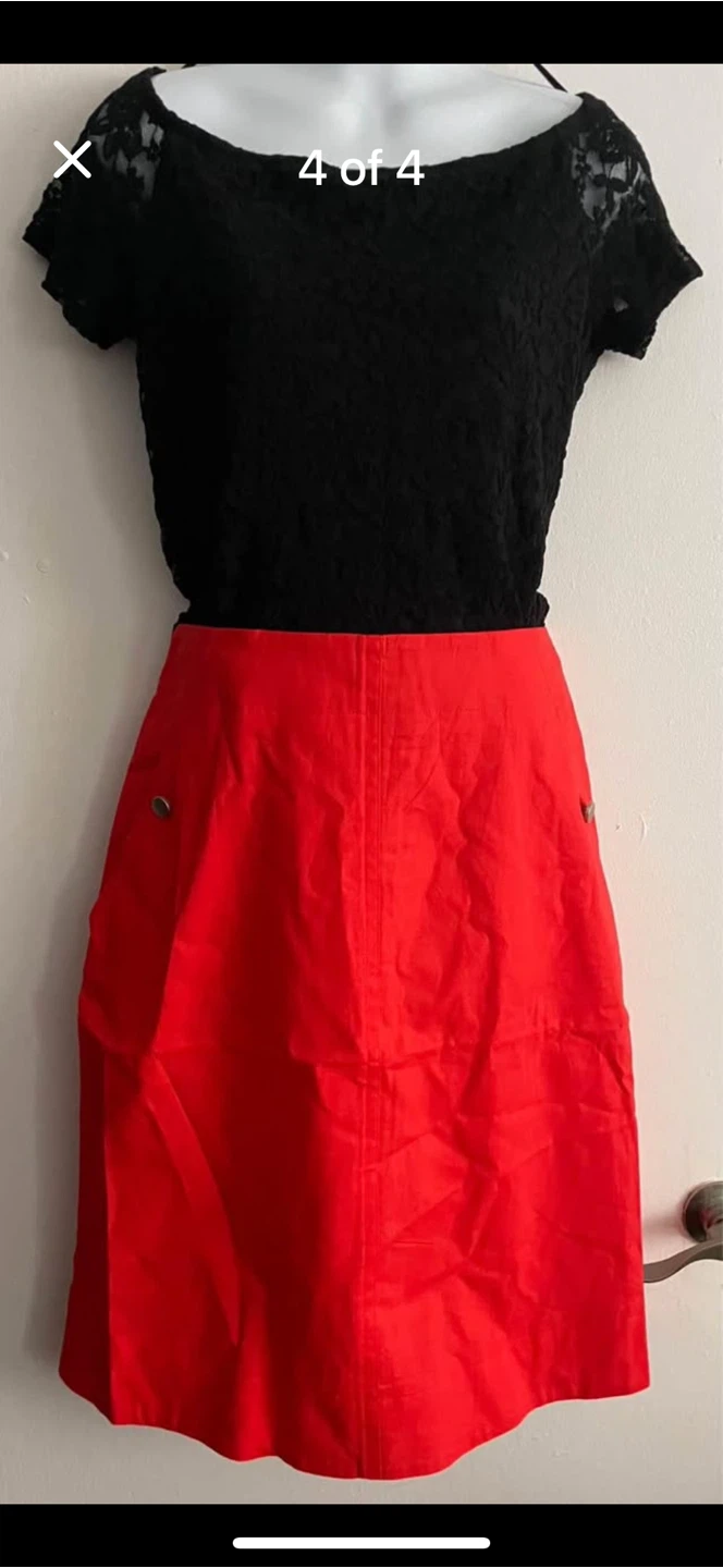 Mexx Red A-Line Skirt Size 8